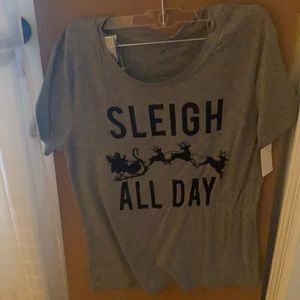 Grey Christmas Themed Shirt